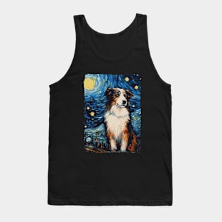 Australian Shepherd Starry Night Tank Top